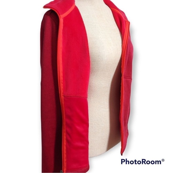 The North Face Women's Agave luxe Heathered Red Full-Zip warm fleece Jacket - Picture 5 of 9